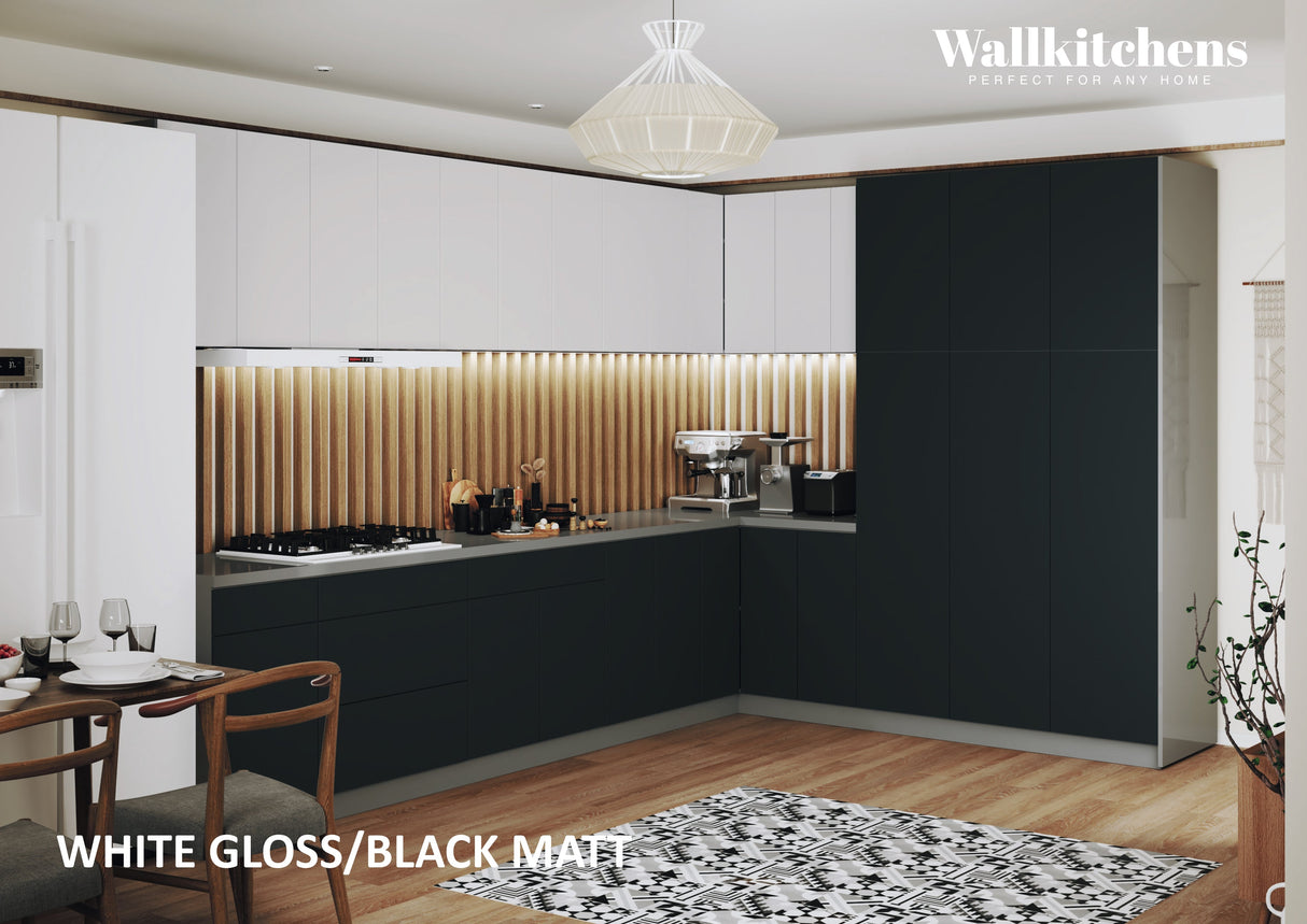 Kitchen Timeless Collection Black & White Gloss Color Base Size 12Ft Wide