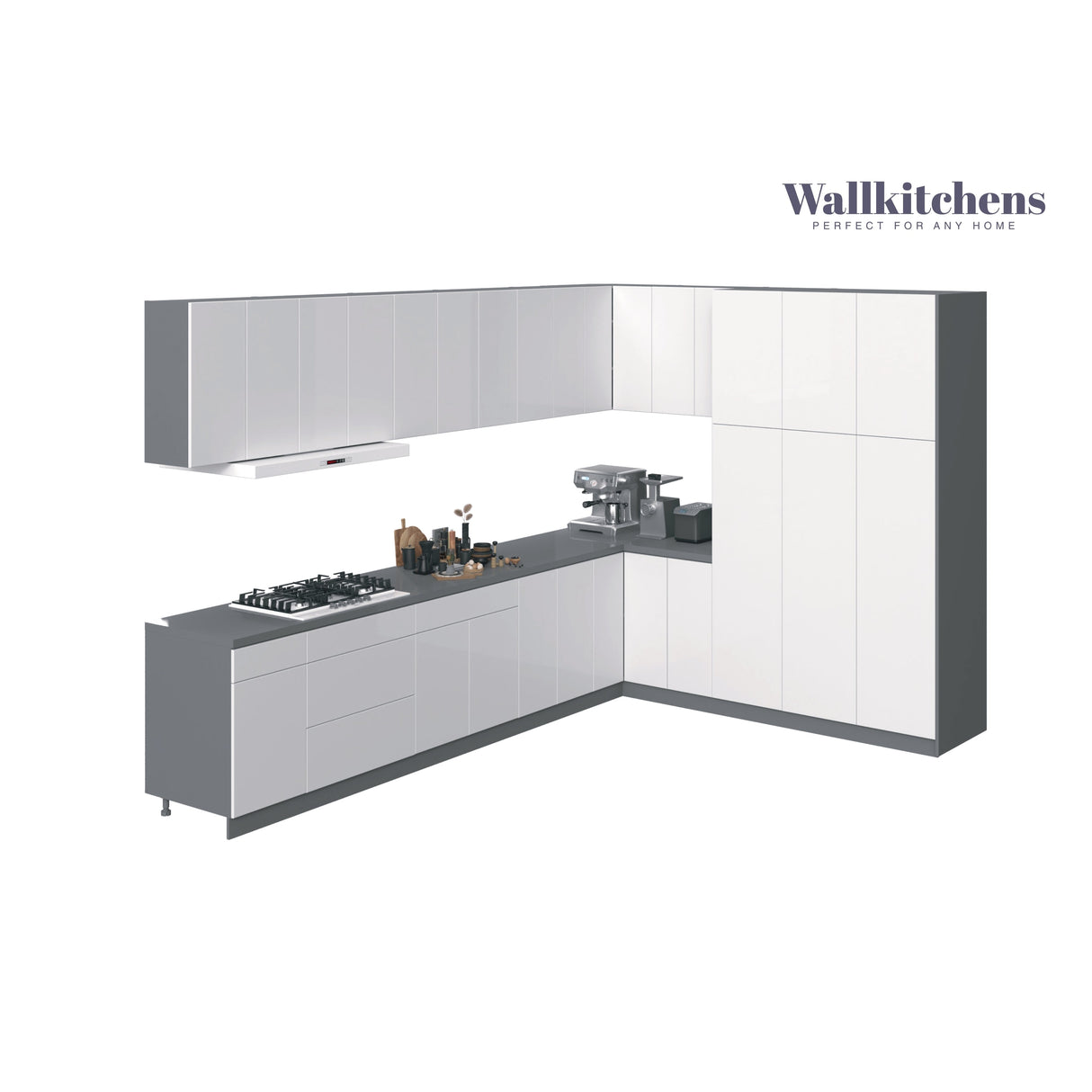 Kitchen Timeless Collection White Gloss Color Base Size 12Ft Wide