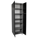 24" x 96" Utility Cabinet-Four Door-with Black Matte door