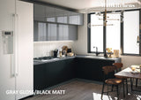 Kitchen Radiance Collection Black & Gray Color Base Size 9Ft Wide
