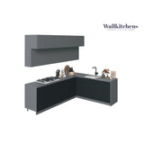 Kitchen Radiance Collection Black & Gray Color Base Size 9Ft Wide
