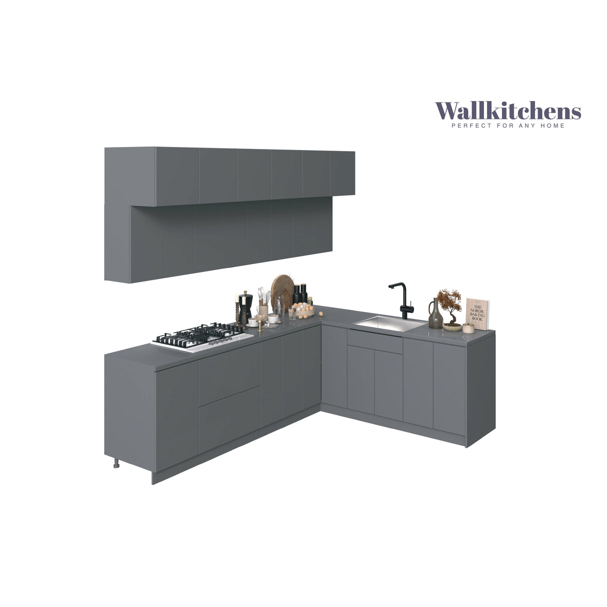 Kitchen Radiance Collection Gray Color Base Size 9Ft Wide