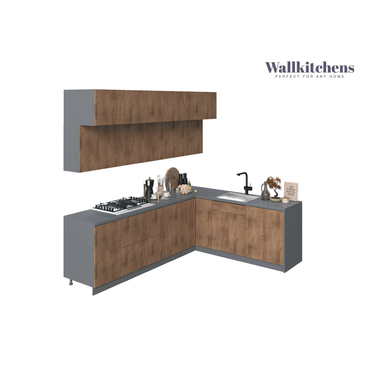 Kitchen Radiance Collection Natural Teak Color Base Size 9Ft Wide