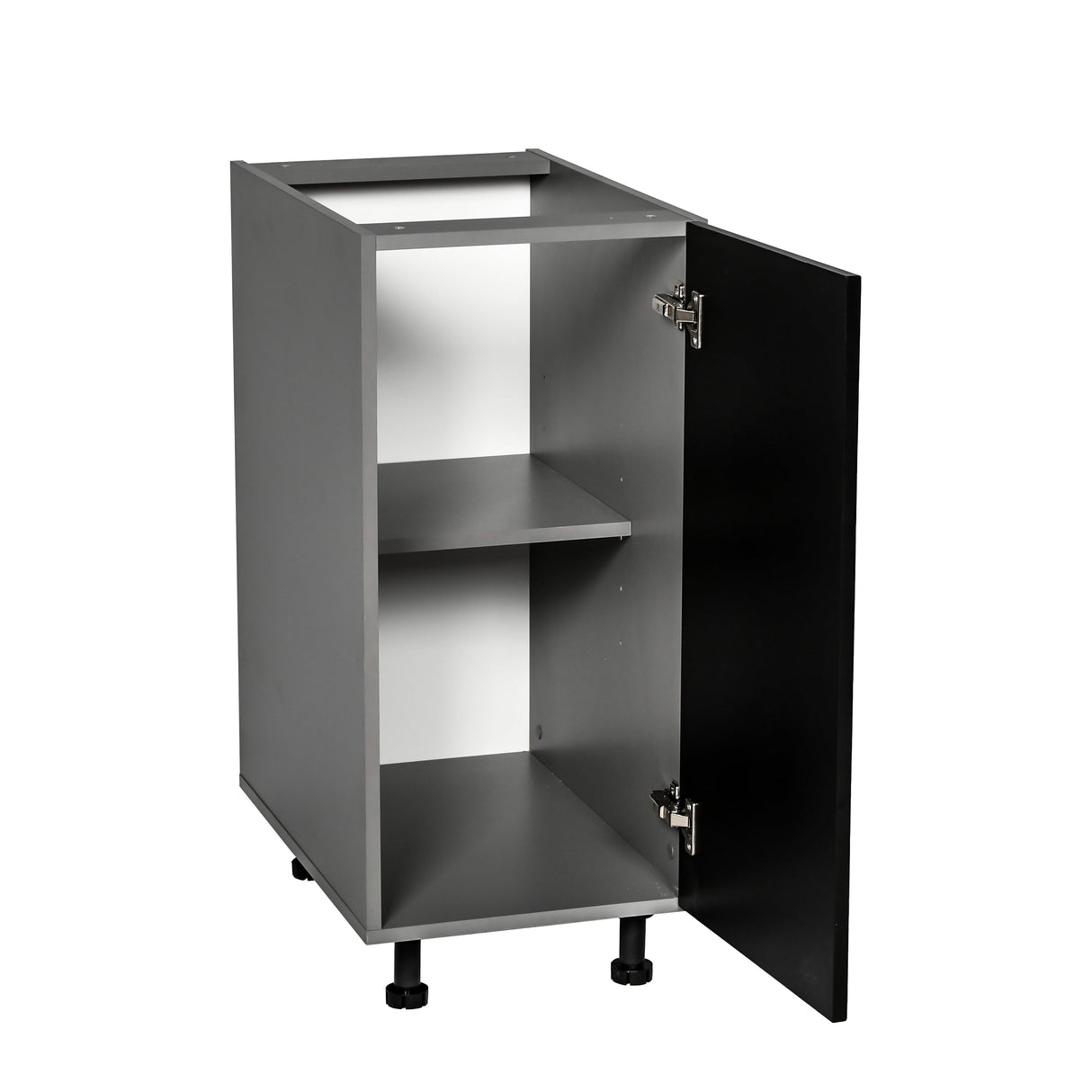 21" Base Cabinet High Single Door with Black Matte door