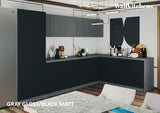 Kitchen Prestige Collection Black & Gray Color Base Size 11Ft Wide