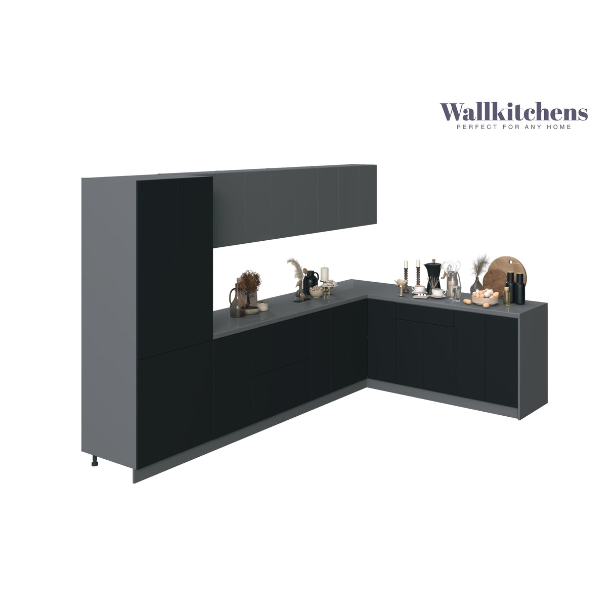 Kitchen Prestige Collection Black & Gray Color Base Size 11Ft Wide