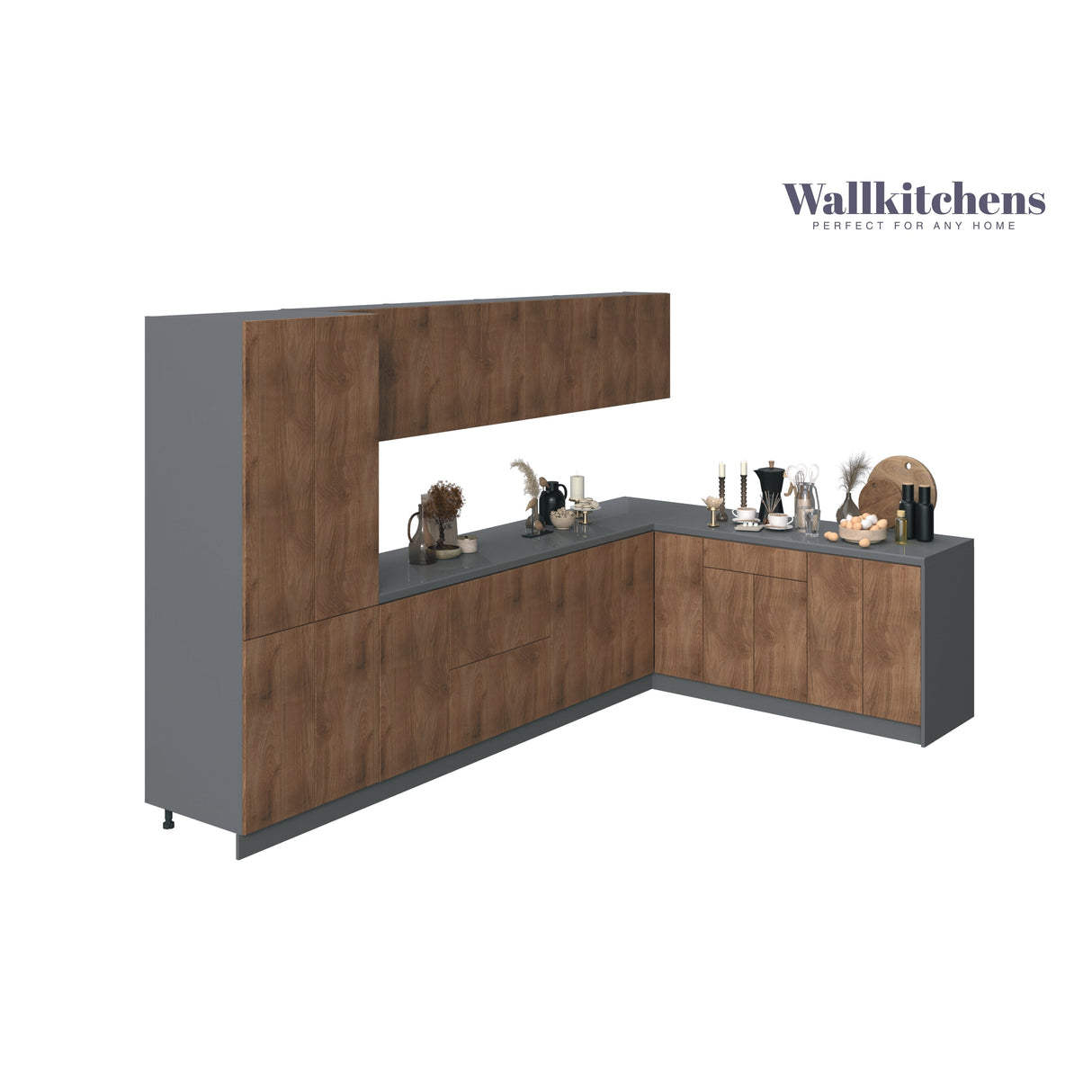 Kitchen Prestige Collection Natural Teak Color Base Size 11Ft Wide