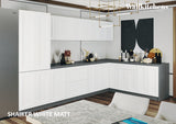 Kitchen Prestige Collection White Matte Color Base Size 11Ft Wide