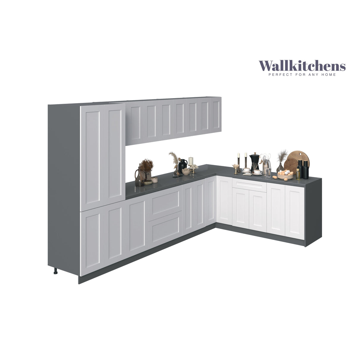 Kitchen Prestige Collection White Matte Color Base Size 11Ft Wide