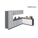 Kitchen Prestige Collection White Matte Color Base Size 11Ft Wide
