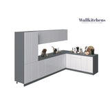 Kitchen Prestige Collection White Gloss Color Base Size 11Ft Wide