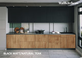 Kitchen Signature Collection Natural Teak & Black Color Base Size 13Ft Wide