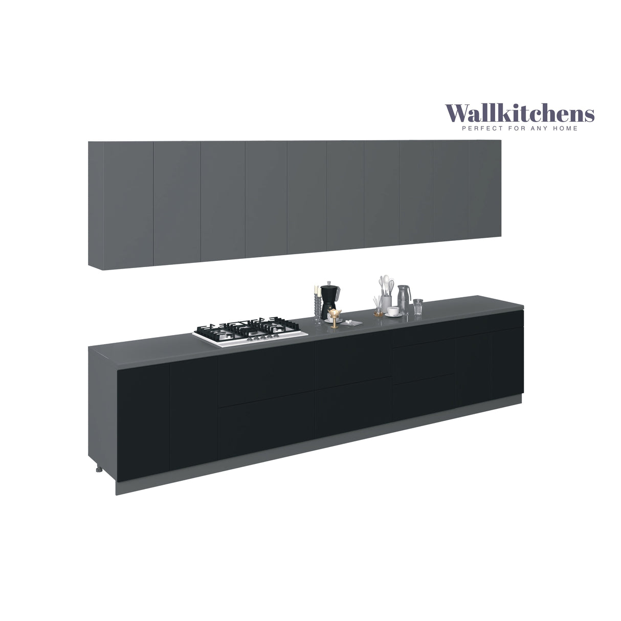Kitchen Signature Collection Black & Gray Color Base Size 13Ft Wide