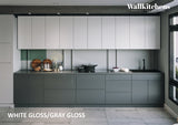 Kitchen Signature Collection Gray & White Gloss Color Base Size 13Ft Wide