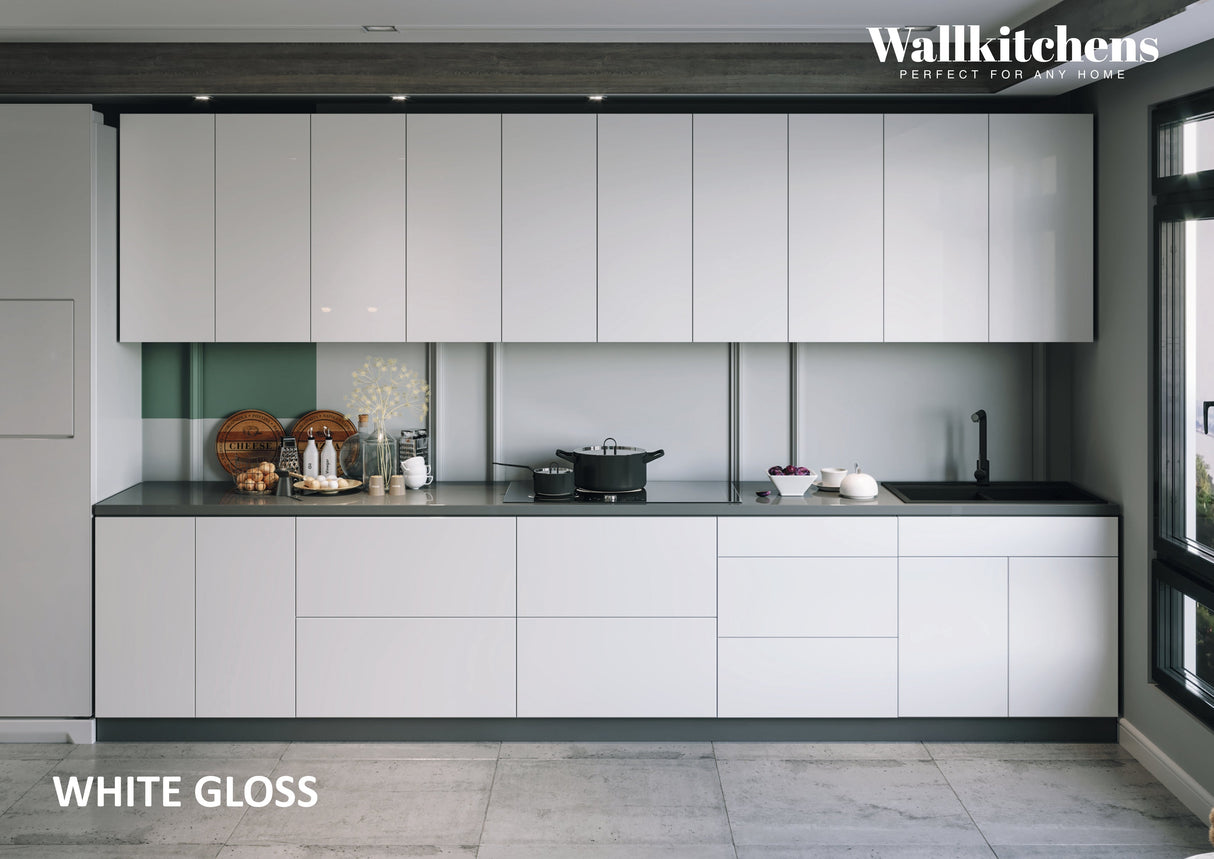 Kitchen Signature Collection White Gloss Color Base Size 13Ft Wide