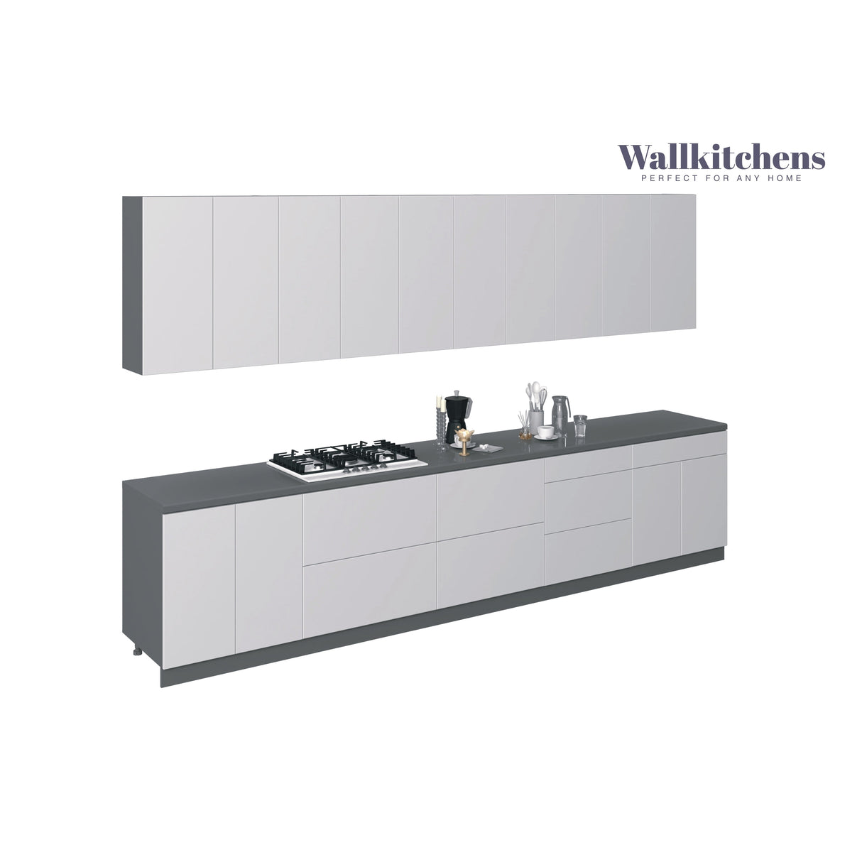 Kitchen Signature Collection White Gloss Color Base Size 13Ft Wide