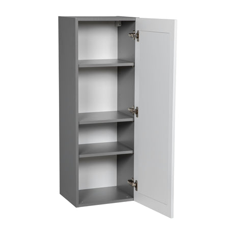 12" x 42" Wall Cabinet-Single Door-with Shaker White Matte door