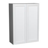 27" x 42" Wall Cabinet-Double Door-with Shaker White Matte door