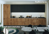 Kitchen Celestial Collection Natural Teak & Black Color Base Size 15Ft Wide