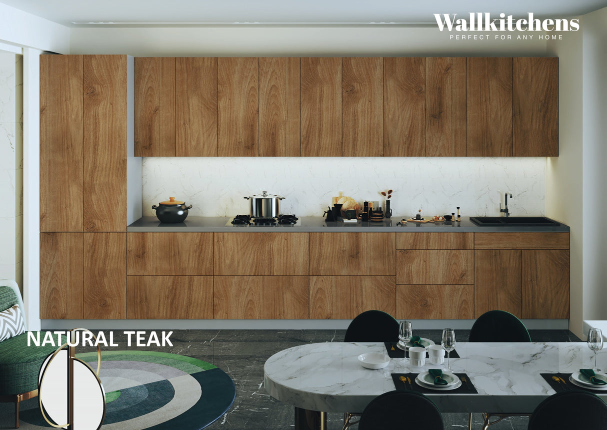 Kitchen Celestial Collection Natural Teak Color Base Size 15Ft Wide