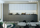 Kitchen Celestial Collection Gray & White Gloss Color Base Size 15Ft Wide