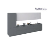 Kitchen Celestial Collection Gray & White Gloss Color Base Size 15Ft Wide