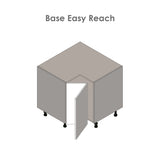 36" Base Easy Reach-Double Door-with Shaker White Matte door