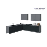 Kitchen Prodigy Collection Black & Gray Color Base Size 11Ft Wide
