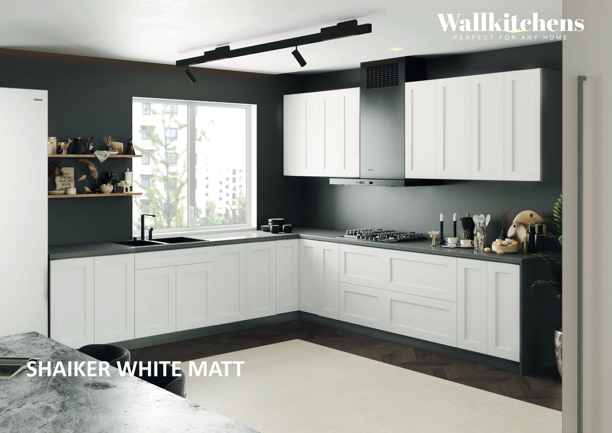 Kitchen Prodigy Collection White Matte Color Base Size 11Ft Wide