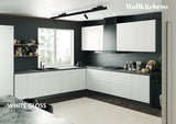 Kitchen Prodigy Collection White Gloss Color Base Size 11Ft Wide