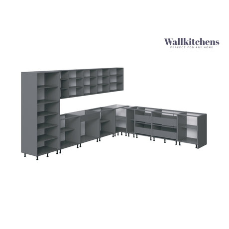 Kitchen Regal Collection Gray Color Base Size 13Ft Wide