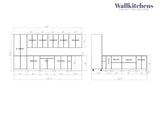 Kitchen Regal Collection White Matte Color Base Size 13Ft Wide