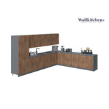 Kitchen Regal Collection Natural Teak Color Base Size 13Ft Wide