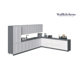 Kitchen Regal Collection White Matte Color Base Size 13Ft Wide