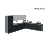 Kitchen Regal Collection Black & White Gloss Color Base Size 13Ft Wide