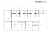 Kitchen Imperial Collection White Gloss Color Base Size 15Ft Wide