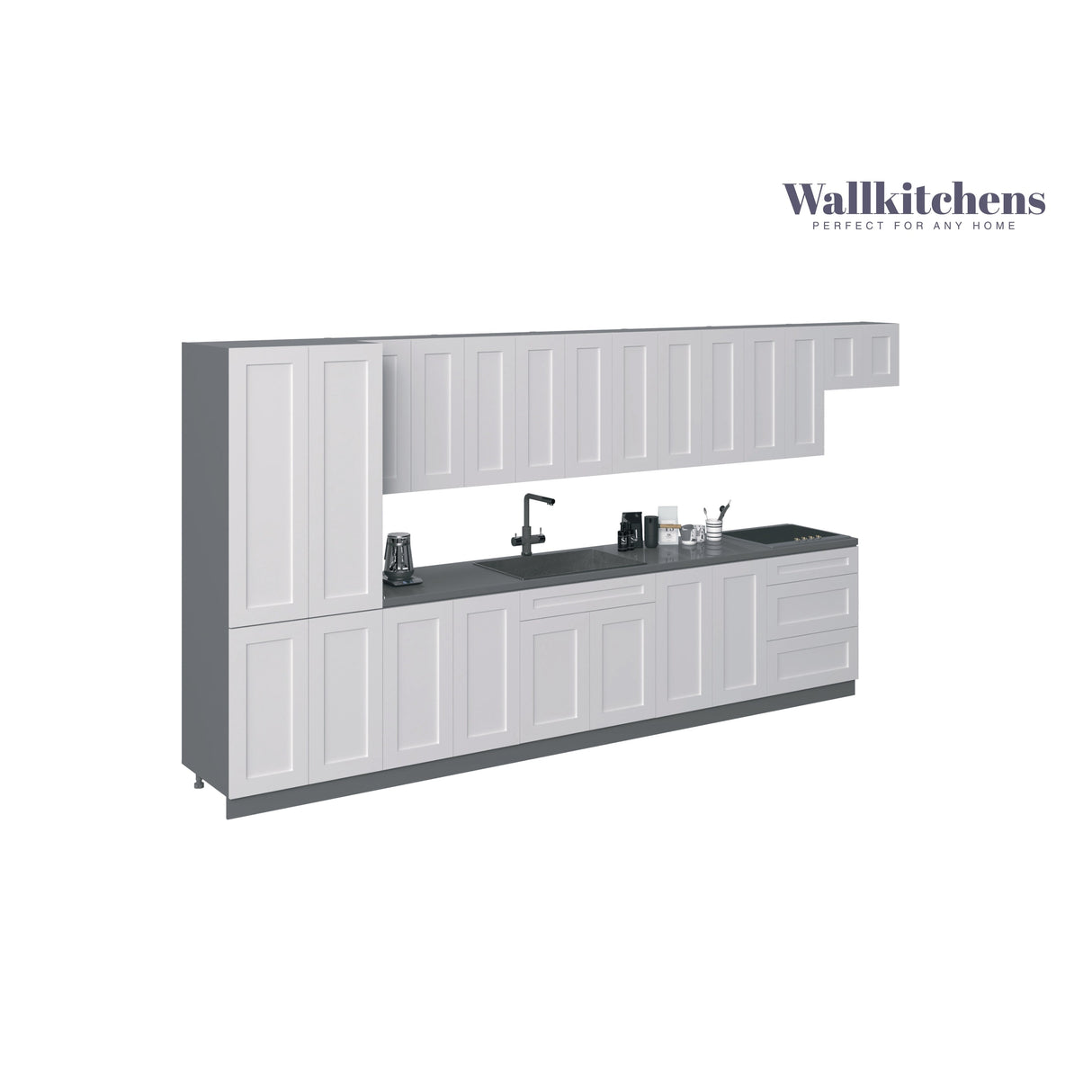 Kitchen Imperial Collection White Matte Color Base Size 15Ft Wide