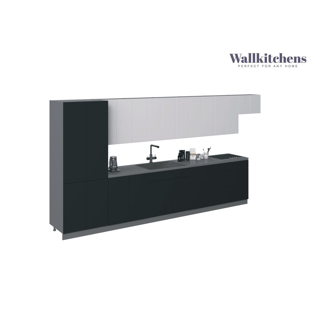 Kitchen Imperial Collection Black & White Gloss Color Base Size 15Ft Wide