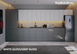 Kitchen Imperial Collection Gray & White Gloss Color Base Size 15Ft Wide