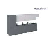 Kitchen Imperial Collection Gray & White Gloss Color Base Size 15Ft Wide