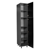 18" x 96" Utility Cabinet-Double Door-with Black Matte door