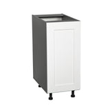 12" Base Cabinet High Single Door with Shaker White Matte door