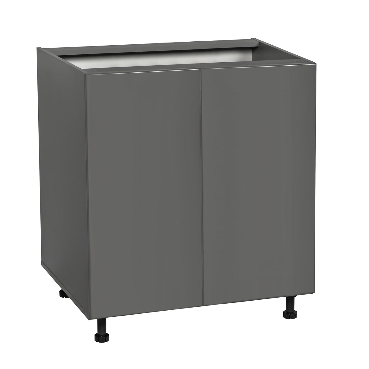 24" Base Cabinet High Single Door with Grey Gloss door