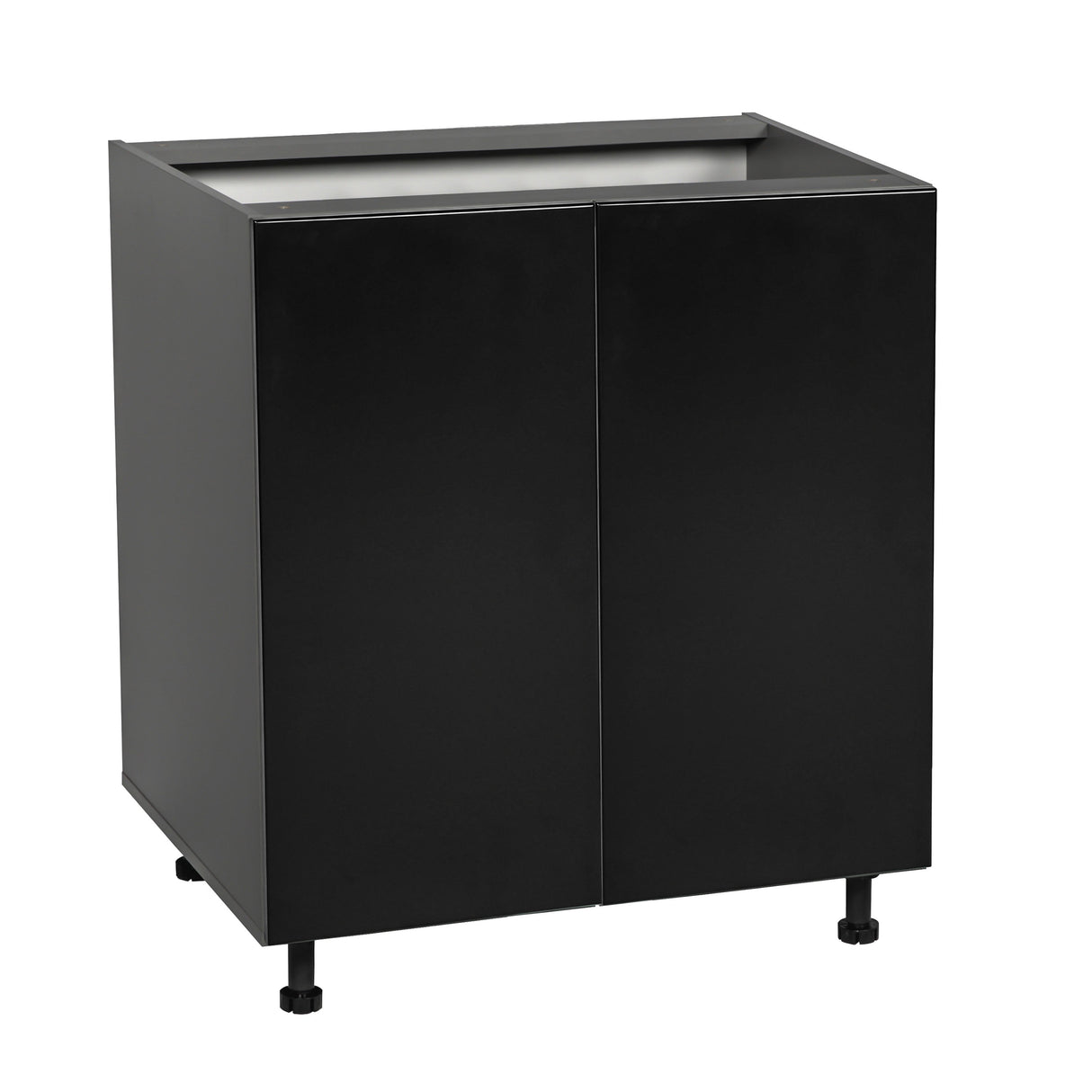 27" Base Cabinet High Double Door with Black Matte door