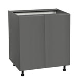 30" Base Cabinet High Double Door with Grey Gloss door