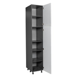 18" x 84" Utility Cabinet-Double Door-with White Gloss door