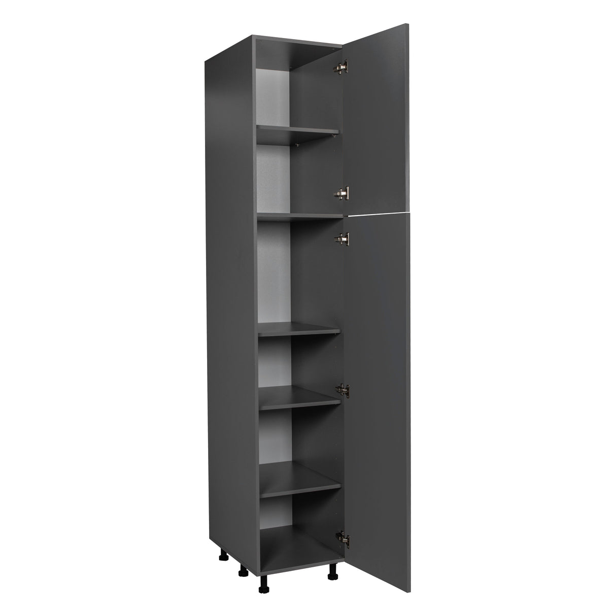 18" x 96" Utility Cabinet-Double Door-with Grey Gloss door