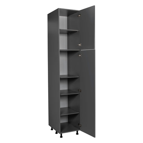 18" x 90" Utility Cabinet-Double Door-with Grey Gloss door