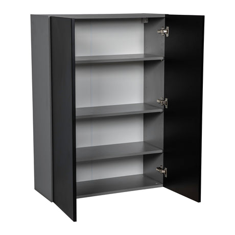 24" x 42" Wall Cabinet-Double Door-with Black Matte door