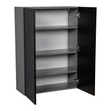 33" x 42" Wall Cabinet-Double Door-with Black Matte door